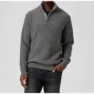 NEW PAIGE kotoni snap collar sweater in dark grey